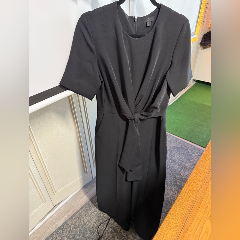 COS Black Tie-Front Jumpsuit